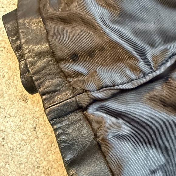 WHET BLU New York size 8 EUC/MINT lightly lined Lux leather belted side zip moto - Picture 16 of 16